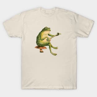 Cottagecore, Goblincore, and Fairycore Frogs, Toads, and Mushrooms T-Shirt